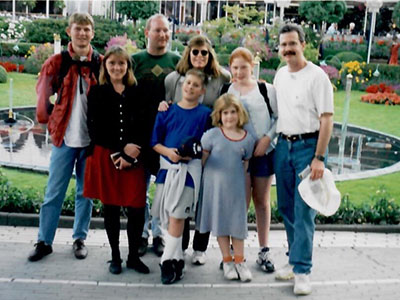 Lars Arge and Jeffrey Vitter with family